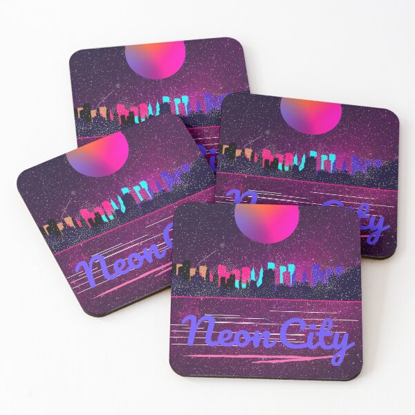 Item preview, Neon City Lights 80s Design designed and sold by FlotsamDesigns.