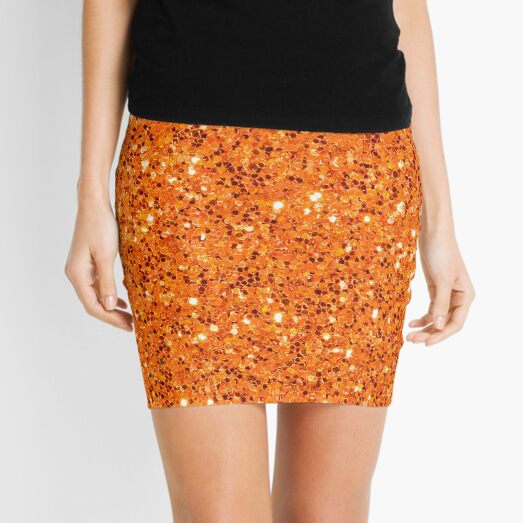 sparkly orange skirt