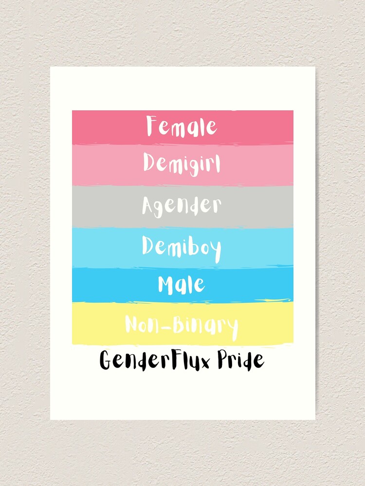 Genderflux Pride Flag Meaning Art Print By Zayzaydesigns Redbubble