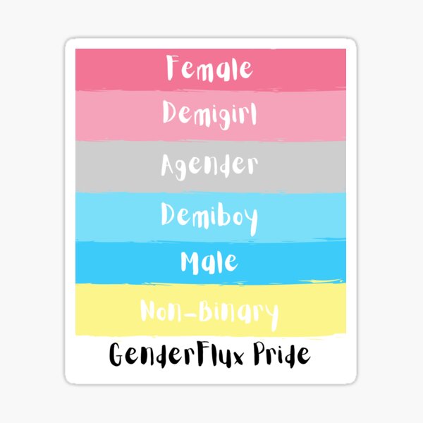 Genderflux Pride Flag Meaning Sticker For Sale By Zayzaydesigns Redbubble