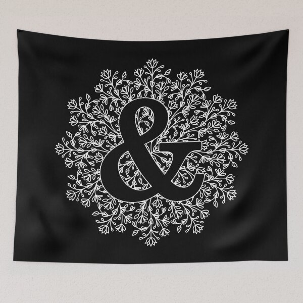 Item preview, Fancy Floral Mandala Monogram Ampersand designed and sold by PrettyPersonal.