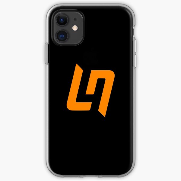Team L4ndo Logo - Lando Norris - Orange on Black iPhone Soft Case