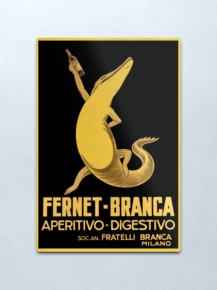 Alternate view of Vintage Poster - Italy - Drink - Fernet Branca - Milano Metal Print