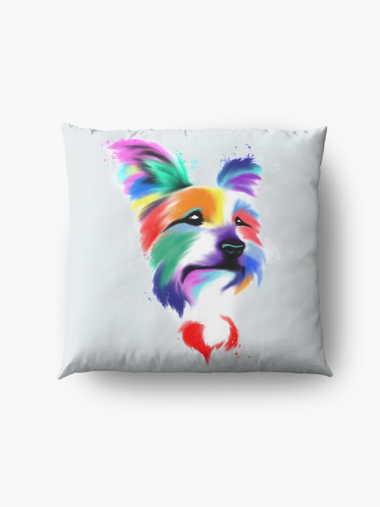 Alternate view of Rainbow Yorkie Floor Pillow