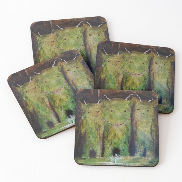 Item preview, Three green trolls in a cave designed and sold by Lillian Berthel.