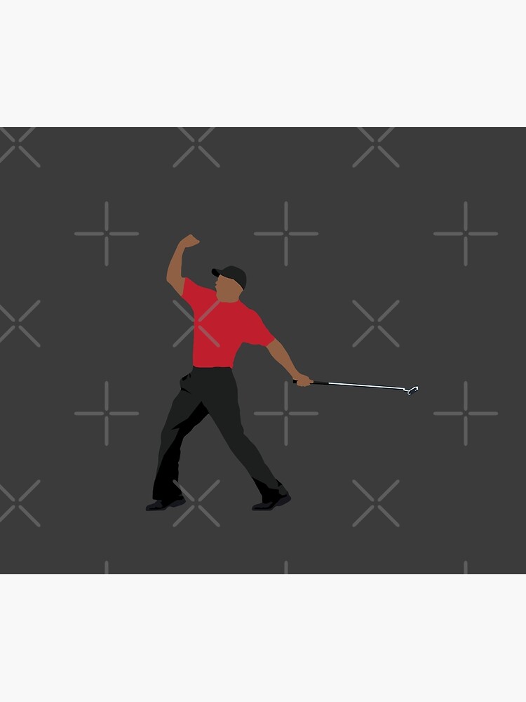 "TIGER WOODS FIST PUMP SUNDAY RED CHAMPION BLACK | GOLFER" Comforter by