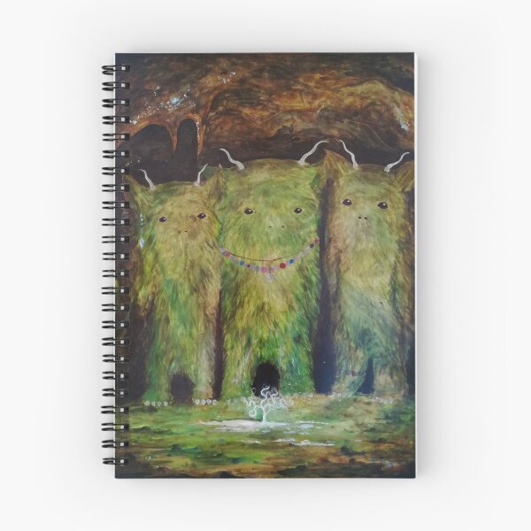 Item preview, Three green trolls in a cave designed and sold by Lillian Berthel.