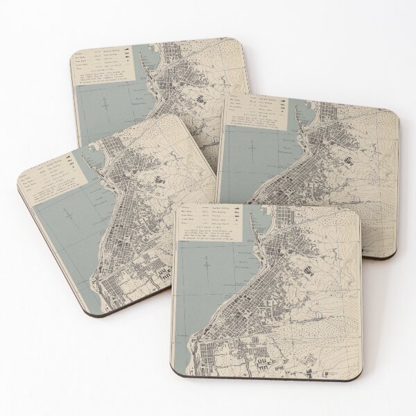 Item preview, Vintage Reggio Calabria Italy Map (1943) designed and sold by BravuraMedia.