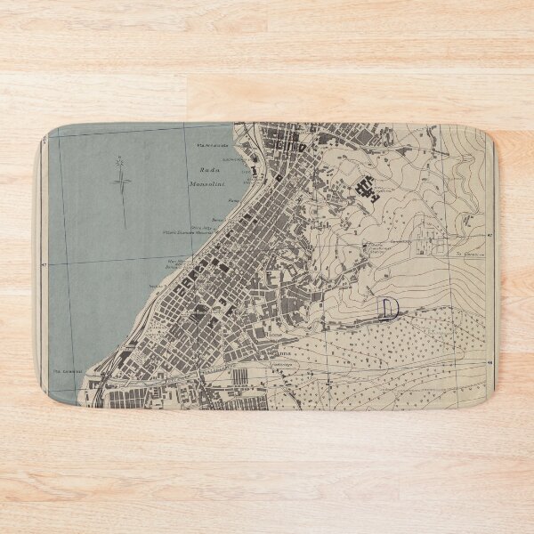 Item preview, Vintage Reggio Calabria Italy Map (1943) designed and sold by BravuraMedia.