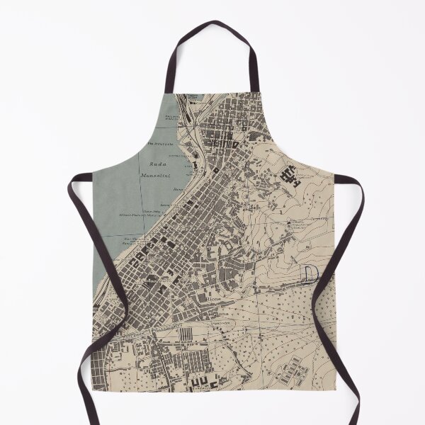Item preview, Vintage Reggio Calabria Italy Map (1943) designed and sold by BravuraMedia.