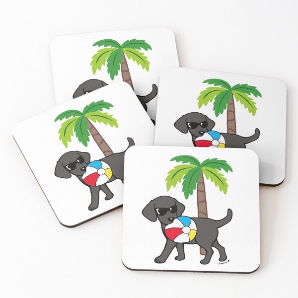 Item preview, Cool Beach Black Labrador designed and sold by HappyLabradors.