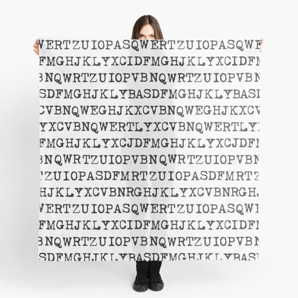 Old typewriter letters Scarf