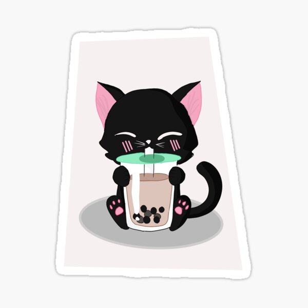 Bubble tea Cat Sticker