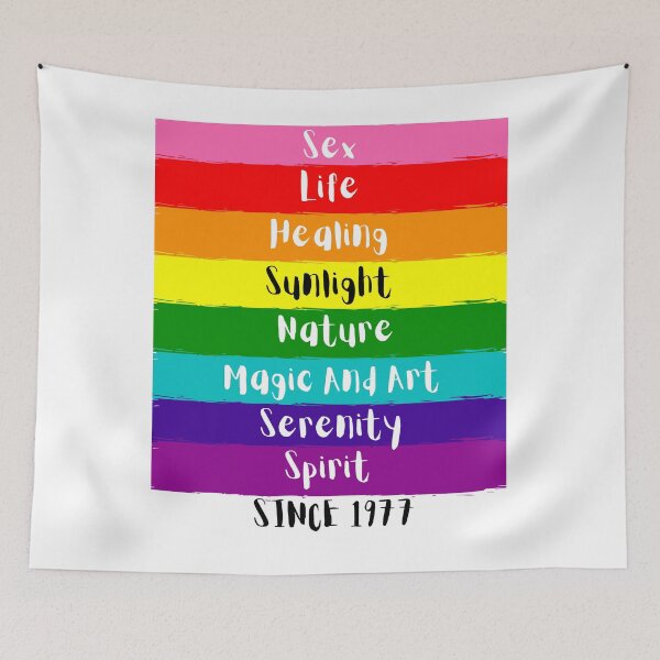 Item preview, Gilbert Baker Pride Flag Meaning designed and sold by ZayZayDesigns.