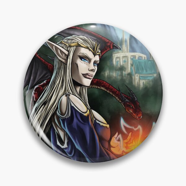 Item preview,  Sorceress Elf along with her familiar Dragon. designed and sold by Seik-Art.