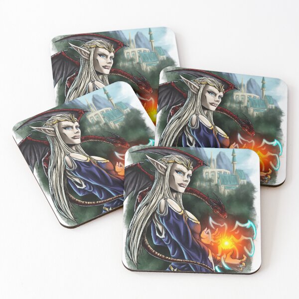 Item preview,  Sorceress Elf along with her familiar Dragon. designed and sold by Seik-Art.