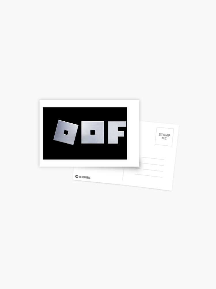 Roblox Logo Game Oof Single Line Metal Texture Gamer Postcard By Vane22april Redbubble - game logo roblox