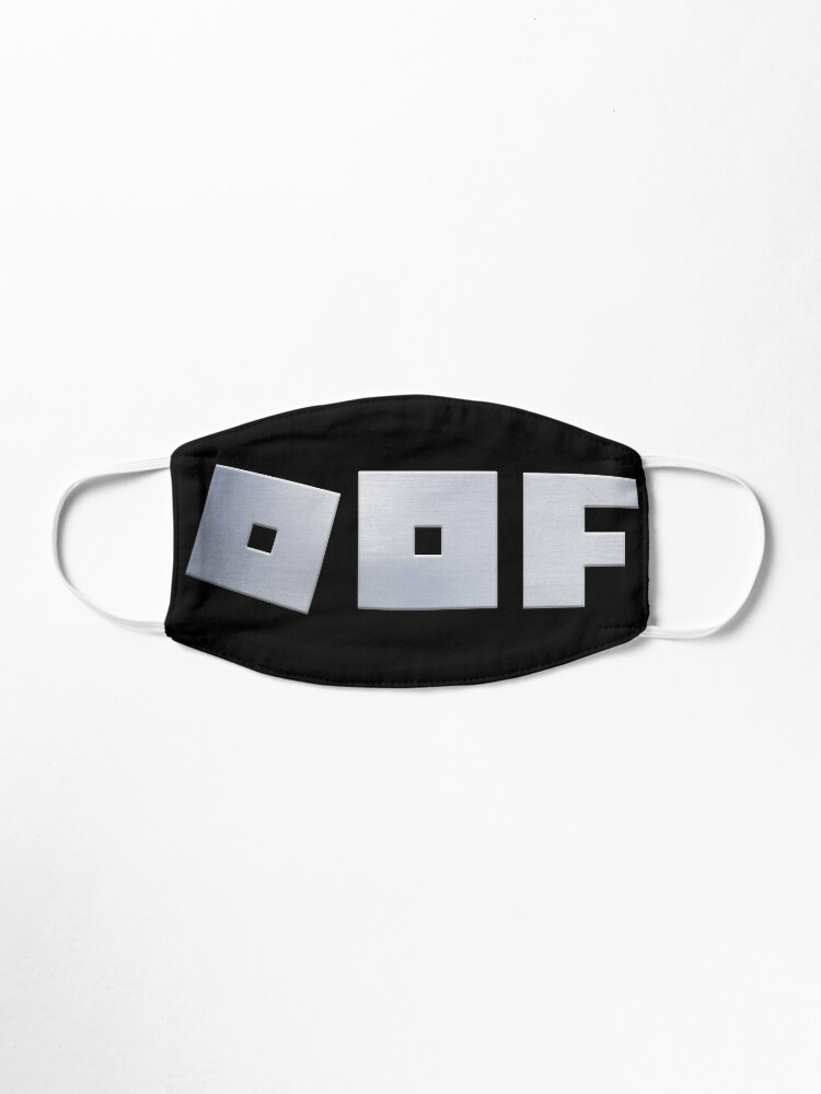 Roblox Logo Game Oof Single Line Metal Texture Gamer Mask By Vane22april Redbubble - white fabric texture roblox