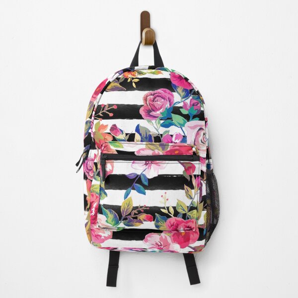 Item preview, Cute spring floral and stripes watercolor pattern designed and sold by InovArtS.