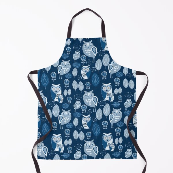Item preview, Owls Party Blue designed and sold by mirimo.