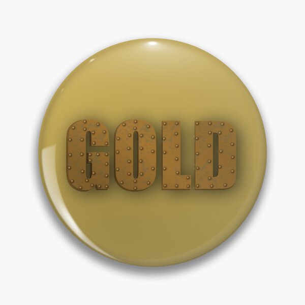 Item preview, The word Gold is made of metal with rivets. Without background designed and sold by Svetaslavna.