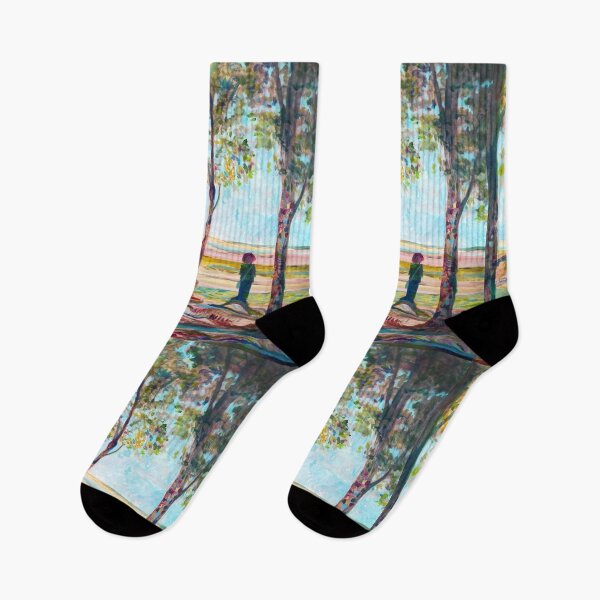 Item preview, A boy in a colorful landscape designed and sold by Lillian Berthel.
