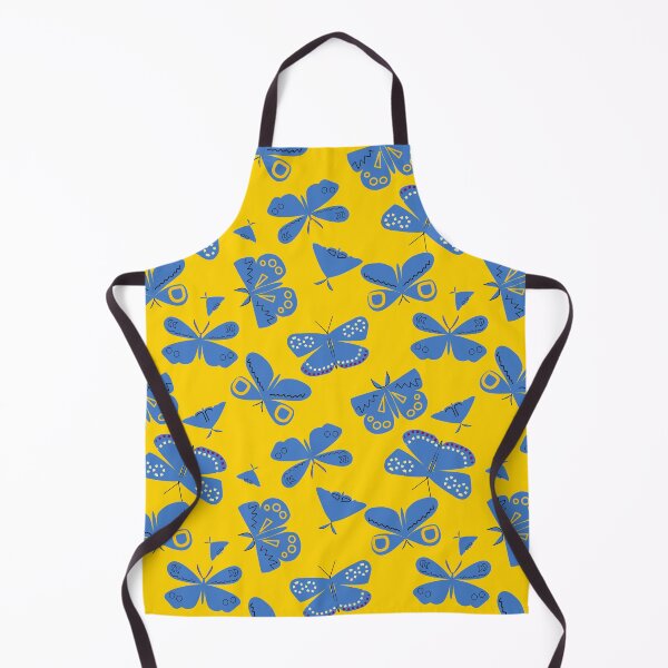 Item preview, Blue Moths on Yellow designed and sold by mirimo.