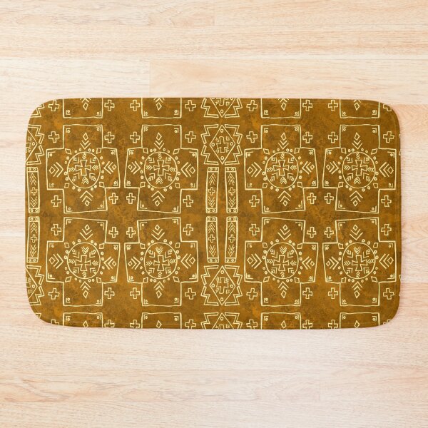 Artikelvorschau, Mali Tribal Mud Cloth, Kreuz und Symbole, Bronze entworfen und verkauft von Palifino.