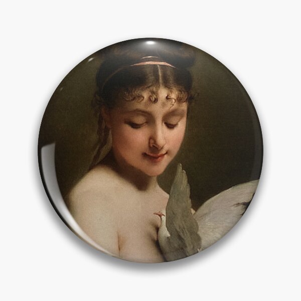 Item preview, Young Woman With A Dove by Charles Joshua Chaplin Classical Art Old Masters Reproduction designed and sold by Xzendor7 Digital Art Creations.