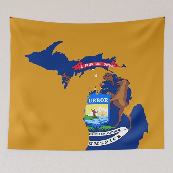 Item preview, Michigan Flag & Mitt designed and sold by Jamiecsmith1986.