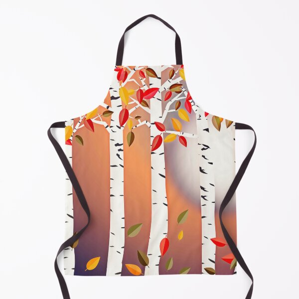 Autumn Birch Forest Apron