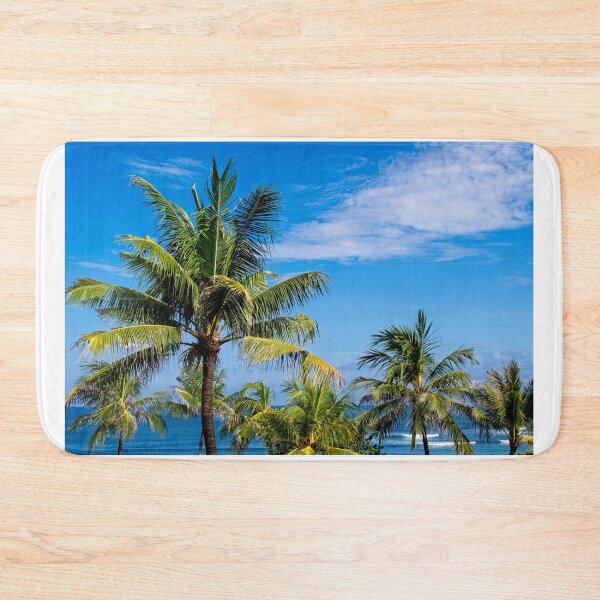 Item preview, Beautiful palm trees with ocean and blue sky image designed and sold by krisgreenwood.