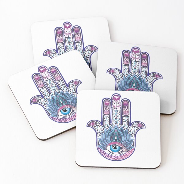 Item preview, Blue & Purple Hamsa designed and sold by # IssaOriginalHustle.