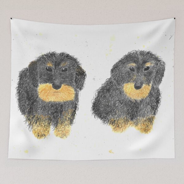 Item preview, Wire Haired Dachshunds designed and sold by Worldofcolour.