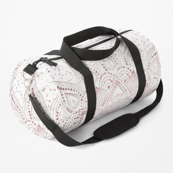 Elegant rose gold mandala confetti design Duffle Bag