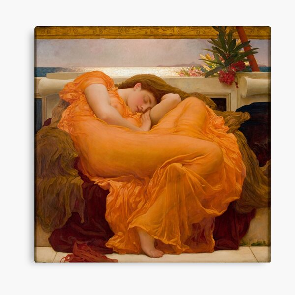 Flaming June - Sir Frederic Leighton 1895 Canvas Print