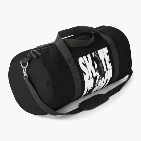 "Skate it Out" Roller Skate Silhouette Design Duffle Bag