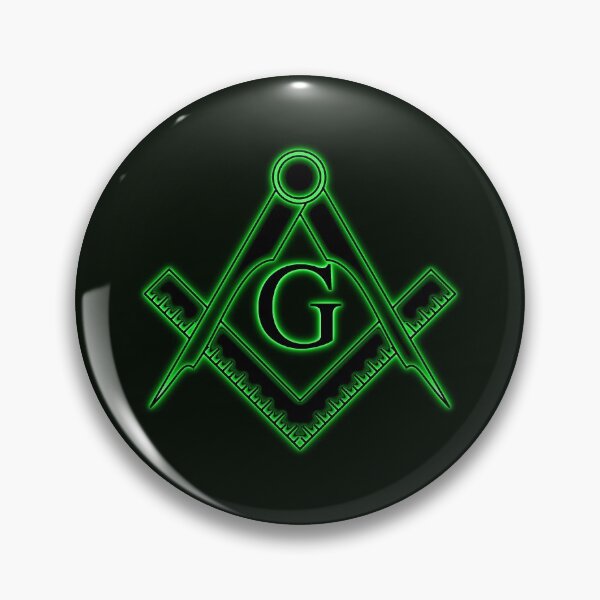 Item preview, Glowing Green Neon Compass Mason Graphic designed and sold by Creepyhollow.