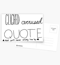 Clichéd Overused Quote Postcards