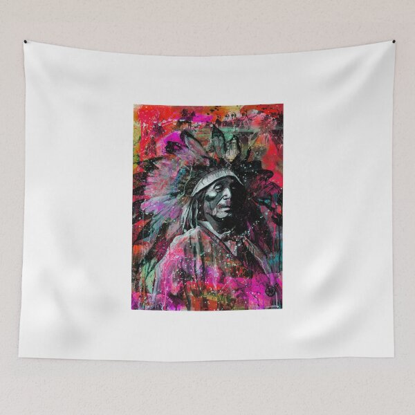 Item preview, portrait of indian chief (pink) designed and sold by Didier Chastan.