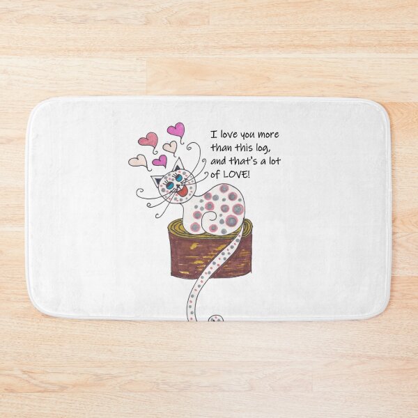 Item preview, Cute Spotted Cat Sitting on a Log Thinking About Love designed and sold by ckylin.