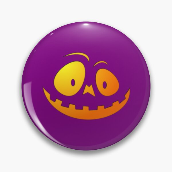 Item preview, Cheeky Pumpkin Face on Dark Zombie Purple designed and sold by Creepyhollow.