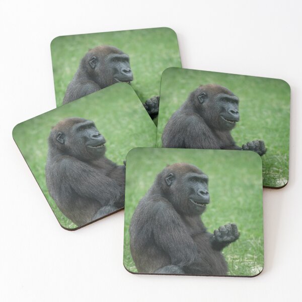 Item preview, Gorilla Lope Sitting In The Green Summer Grass designed and sold by rawshutterbug.