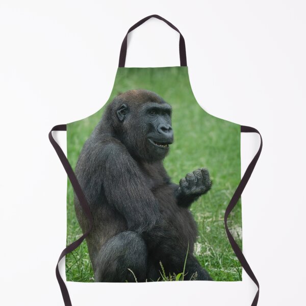 Item preview, Gorilla Lope Sitting In The Green Summer Grass designed and sold by rawshutterbug.