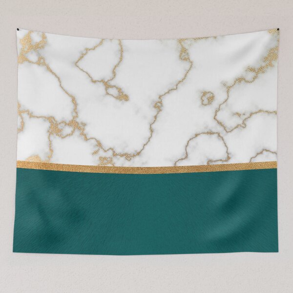 Item preview, Teal White and Gold Marble Design designed and sold by T-shirt-Designs.