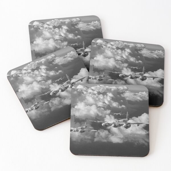 Item preview, Mosquitos above clouds, black and white version designed and sold by Flight Artworks.