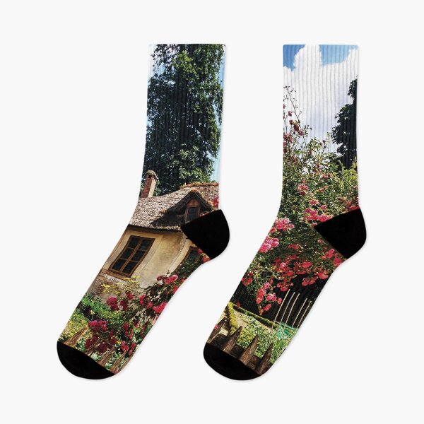 Item preview, Spring House Flowers Garden Floral, house flags spring Postal Card Landscape designed and sold by tinypurpleland.