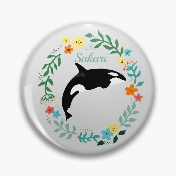 Item preview, Sakari the killer whale flower wreath designed and sold by Animaldesigns24.