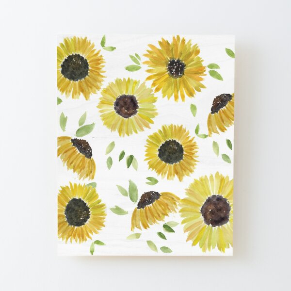 Sunflowers Wood Mounted Print