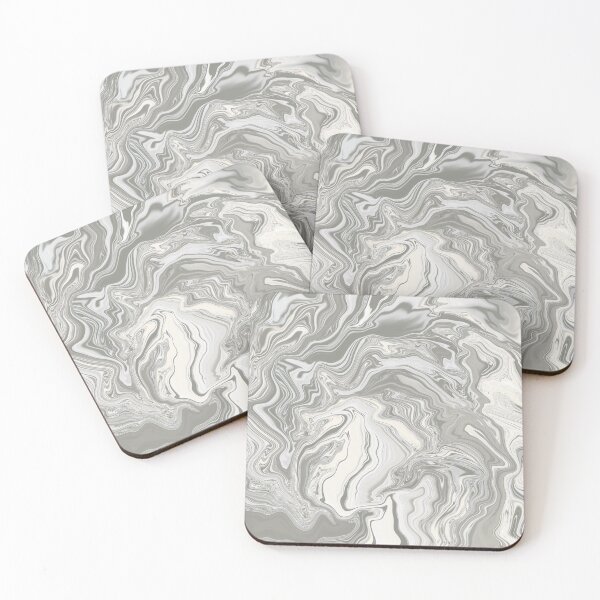 Item preview, Silver Grey marbled abstract design designed and sold by Diane Hunter Art.